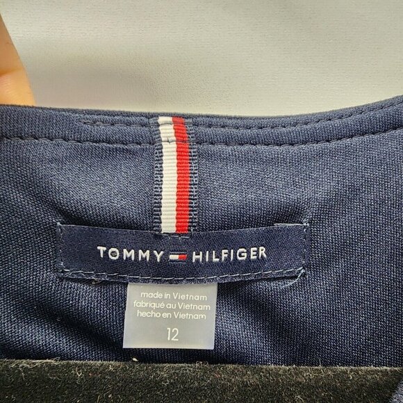 NEW Tommy Hilfiger Women's Scuba Fit and Flare Midi Dress Navy Blue Size 12 $119 - Picture 6 of 12